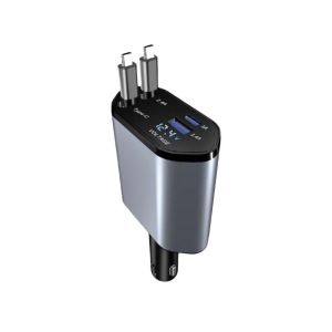 4 trong 1 Loại kính thiên văn Tẩu Sạc Ô Tô Hỗ Trợ Sạc Nhanh 120W Tẩu Sạc Xe Hơi 12V-24V Hiển Thị Đèn LED