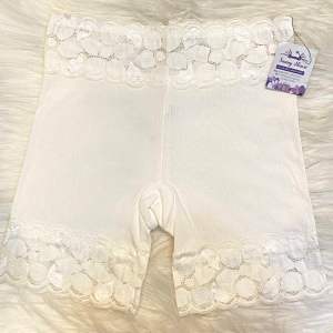 Quần váy bảo hộ mẫu dài cotton gân thun viền hoa mai - Free size