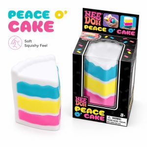 Bandai | NeeDoh PEACE O CAKE Squishy Toy NEE DOH Rainbow Cake Stress Fidget Sensory Toy