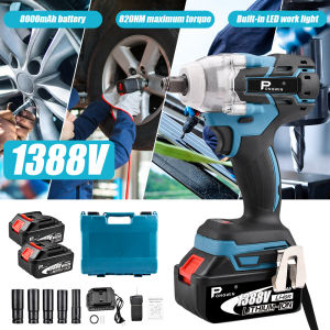 Makita 288V Cordless Drill 45Nm Electric Hammer Impact 6000mAh 2 Battery With Case 28PCS Screwdriver Accessories