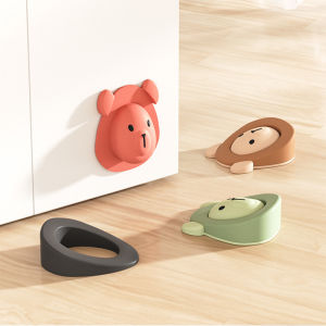 Thickened Silicone Bear Color Contrast Door Stop Child Safety Protection Anti-pinch Door Stop Cartoon Shaped Door Card