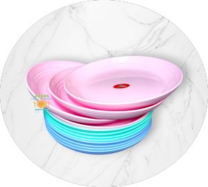 PROMO 1 LUSIN/12 PCS  PIRING PLASTIK TEBAL 9 INCHI ORIGINAL/PIRING MAKAN SAJI BULAT/PROMO COD