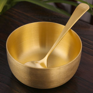 Bát Đồng Thực Phẩm Nhỏ Bát Ăn Cơm Bằng Đồng Nguyên Chất Bát Ăn Kiểu Hàn Quốc Bát Đựng Trà Bằng Đồng Bát Đựng Trà Dùng Riêng