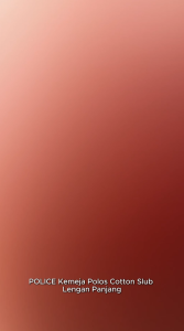 POLICE Kemeja Polos Cotton Slub Regular Fit Lengan Panjang Pria