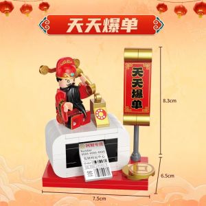 Mini Altar Building Blocks Ornaments Miniature Particle Assembling Toys Childrens Plaything Wealth God Guan Gong Moon Elder Gifts