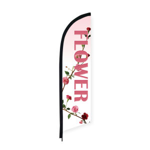 FLOWER Shop Sale Feather Flag Beach Banner Only Flag Without Pole Kit Can be Customized for Events Advertising & Outdoor Decor