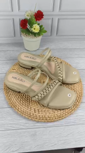 Sandal High Heels Wanita Hak Tahu 3 cm | Sandal Selop Wedges Wanita | Sandal Heels Wanita Terbaru 2025