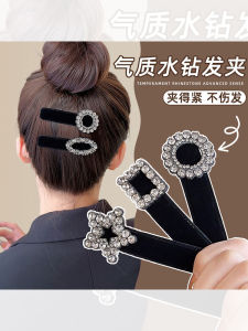 กิ๊บติดผมรูปดอกไม้ประดับเพชรเทียมสไตล์เกาหลี ทรงเรียบง่าย สไตล์หรูหรา สำหรับผู้หญิง ตกแต่งผมด้านข้าง กิ๊บติดผมแบบมีซิป