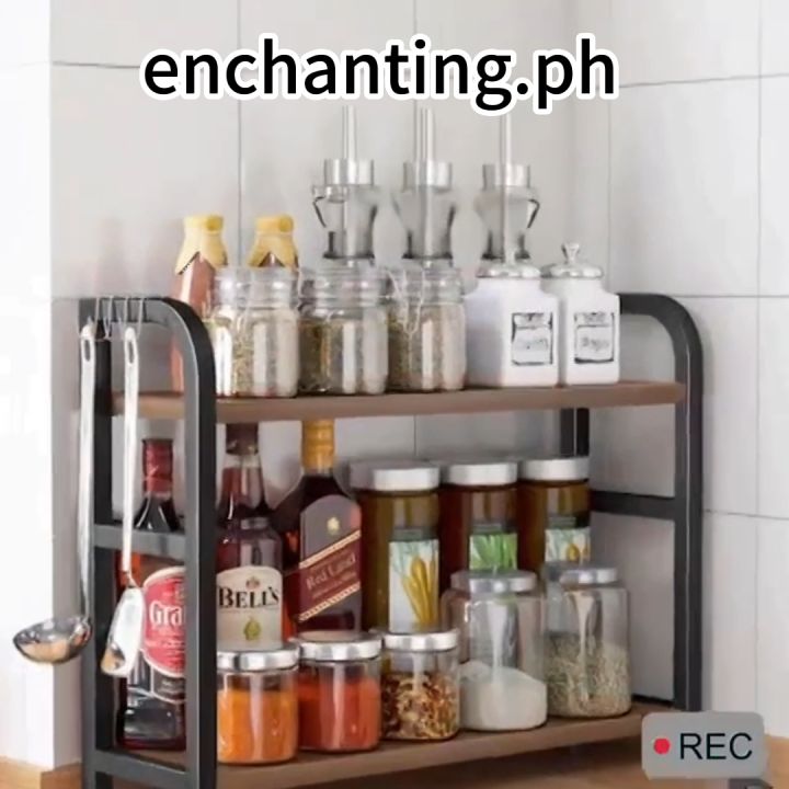 2 and 3 Tier Spice Rack Condiment Seasoning Storage Organizer For ...