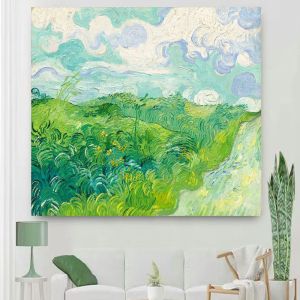 VIKAMA Đầy Màu Sắc Bên Bờ Biển Hoa Trường Cỏ Tấm Thảm Tranh Sơn Dầu Cảnh Biển Treo Tường Trang Trí Cho Bờ Biển Phòng Ngủ Phòng Khách Nhà
