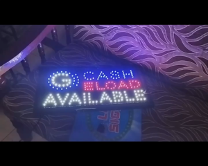 JT RAINBOW LED SIGNAGE "GCASH" series - 48cm *25 Small or 60cm *33 Large - Picture & Display Lights