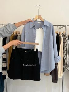 YIWEIYI | Cotton Poplin Blouse for Women Winter Layering Wear