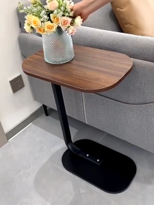 DIODIY Nordic Side Table Sofa Bedside Table Corner C-Type Movable Coffee Table For Bedroom Living Room