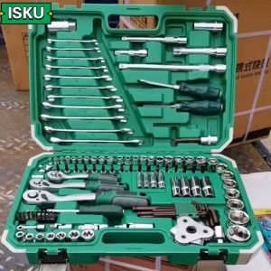 Isku Kunci Shock Set 121pcs 72gigi Toolkit Set Kunci Shock 1 Set Lengkap Kunci Sok Set