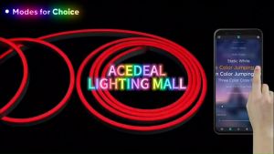 Vcmall 5 Meter w/ Plug Eye Protect LED Strip Light 12V Bluetooth/Tuya Wi-Fi Control Change Color Sync Music Flexible Neon Sign Waterproof Neon Light Tape Ribbon Back light Decoration