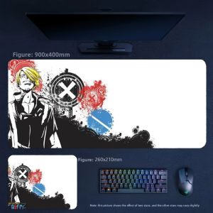 Bandai | Creative Poster Style Animation Two-dimensional Printing Leather Mouse Pad Boys E-sports Games Non-slip Keyboard Pad Mouse Pad