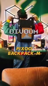 Balo DIVOOM Pixoo Backpack-M hiển thị màn hình LED thông minh ngăn chứa Laptop 15 inch - Bảo hàng 12 tháng 1 đổi 1