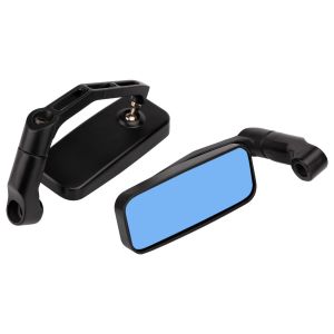 กระจกมอเตอร์ไซค์ กระจกแต่งปลายแฮนด์ กระจกขา BSC สี่เหลี่ยม สำหรับรถมอเตอร์ไซค์ การปรับหลายมูม วิสัยทัศน์