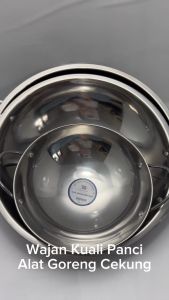 Wajan Kuali Kuping Gagang Goreng Rebus Anti Lengket Tebal Stainless Steel kecil besar 21 30 32 cm