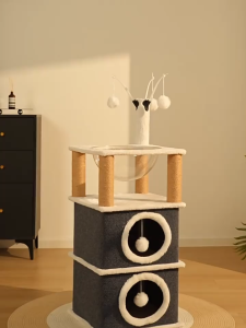 Winky Wink คอนโดแมว บ้านแมว แคปซูลอวกาศ สูง 1-3 ชั้น ป่านศรนารายณ์ ที่ลับเล็บแมว ของเล่นแมว ที่นอนแมว เสาลับเล็บแมวได้ ถ้ำแมวใหญ่ มีปุยบอลห้ Cat House