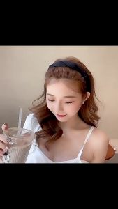 Bando Korea Wanita Motif Polos Kepang Besar Bandana 3.5cm Exquisite Wide Braided Headband BKK002