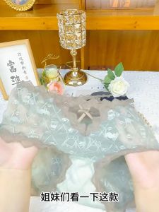 HEILOU Panties Women Set 3 PCS Cotton Plus Size Mid High Waist Lace Underwear 底裤 女