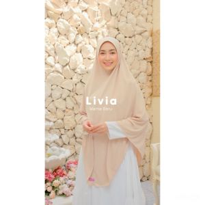 Arafa Hijab - Khimar Livia XL | Jilbab Langsungan Instan Terbaru Kekinian & Syari Non Pet | Jersey ITY Premium Viral