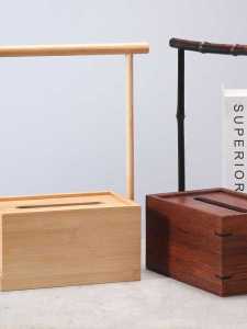 กล่องสำหรับเก็บกระดาษเชือกไผ่ กล่องเก็บของไม้ทรงสี่เหลี่ยมจัตุรัสสไตล์วินเทจสำหรับใช้ในบ้านและโรงแรม กล่องเก็บของสำหรับห้องน้ำแบบไม่มีแบรนด์