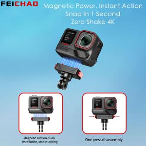 Aluminum Camera Mount Magnetic for Insta360 AcePro Quick Release Tripod Adapter 1/4 for Insta 360 X5 Ace Pro 2 Bracket Holder