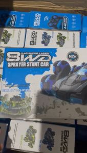 Semprot RC Stunt Car 8 Roda 4WD Anak Mainan RC Lampu Mobil Remote Control New New
