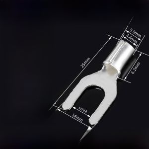 Cold Press Terminal Copper Clamps Bare Wire Terminals Y-Shaped Nose Wire Crimping Connectors Electronic Electrical Parts Accessories