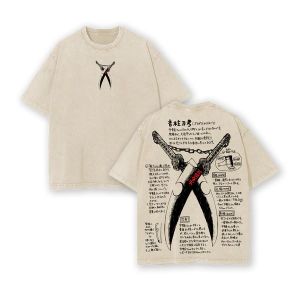 Bandai | Demon Slayer Anime Vintage Washed T-shirt Man Women Short Sleeve Tee Streetwear Loose Casual Tops Summer Y2k 2026 Oversized