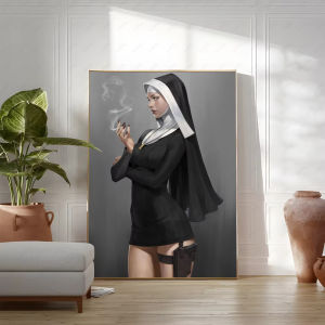 BILIBILI | Oil Painting By Numbers Gothic Rebel Lady Portrait Number Drawing Canvas DIY Pictures By Numbers Home Decor