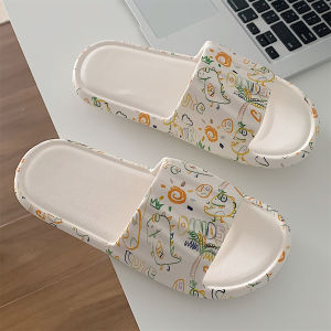 Anti-Slip Home Slippers Womens Graffiti Bathroom Slippers Summer New Style Korean Version Cute Childrens Fun EVA Slippers