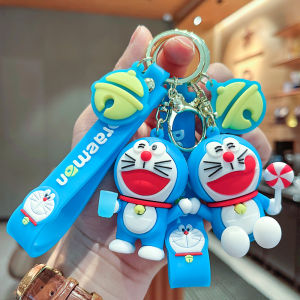 Cute Donut Doraemon Anime Keychain Pendant Cartoon Tinkerbell Doll Pendant Gift