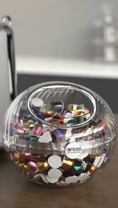 Large Coffee Capsule Organizer For Nespresso Capsule Holder For 60Cups Dolce Gusto Storage Basket With Lid Coffee Accessories