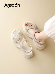Agsdon | Thick Sole Rhinestone Sandals 2026