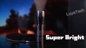 USB Rechargeable Torchlight Super Bright T6 LED Flashlight Tactical Handheld Lamp Powerbank Charger Focus Zoomable Military Bike Flash Torch Light Waterproof for Scooter Riding Bicycle Cycling Camping Hiking Fishing 3 Modes