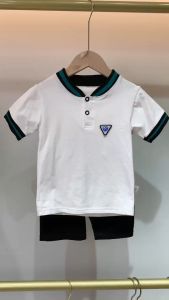0-5 ปี เด็กชายชุดเสื้อผ้าเด็กผ้าฝ้ายสะดวกสบายหล่อเรียบง่ายเด็กหญิงแขนสั้น + กางเกงขาสั้นเสื้อผ้าชูด บาจูด คุณค่าถูกต้อง