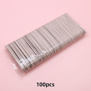 100pcs Nail Files Disposable Mini Wooden File Double Sides Emery Board Grey Sandpaper Grinding Polishing Portable Manicure Tools