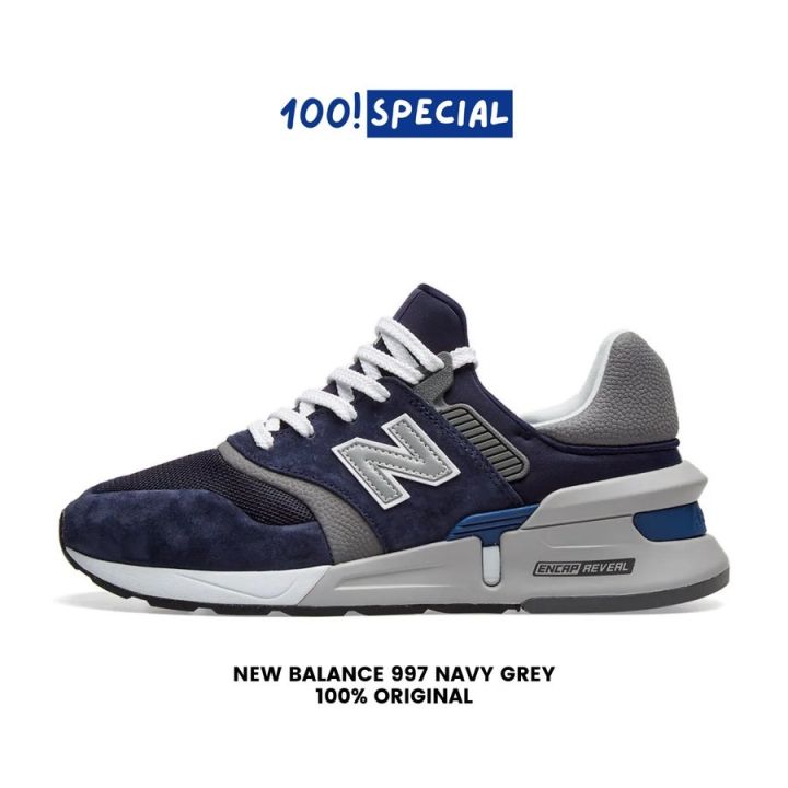 Sepatu NB 997s Navy Grey BNIB Original Sepatu Kulit Asli Casual