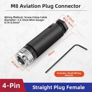 kuicc | Waterproof M8 Connector 3P4P