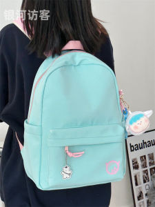 กระเป๋าเป้สะพายหลังผ้าไนลอนสไตล์ญี่ปุ่นสำหรับนักเรียนมัธยมปลายและมัธยมต้น กระเป๋าใส่โน้ตบุ๊กแบบสะพายไหล่คู่ กระเป๋าสะพายไหล่แบบลำลอง