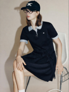 FAMANXUAN | Đầm Tencel Acetate Phong Cách Học Đường Có Cổ Peter Pan Và Eo Xếp Ly Mới Hè 2026