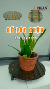 Đế Lót Chậu Cây Đen Có Bánh Xe 360° Chịu Tải 120kg ANKAN - Phụ Kiện Trang Trí Nội Ngoại Thất Tiện Lợi