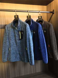 High-End Mens Outdoor Fleece Jacket Fashion Urban Style Loose Fit Long Sleeve Stand Collar Warmth Added Autumn Winter Series