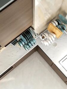 💒【Spring Garden Furniture Store】💒Dish Cabinet Rack Sink Rack dish drainer rack dish Storage Shelf Rack cabinet 2-Tier Dishracks & Sink accessories