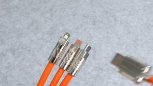 3 in 1 120W Fast Cable USB Charging Cord Liquid Silicone Universal Cable
