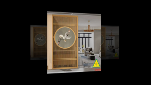 Vách ngăn CNC cho phòng khách nhà bếp nhà hàng spa CNC403 - Nội thất lắp ráp Viendong Adv