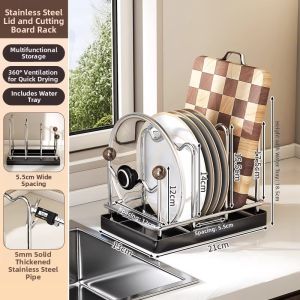 ASCOR | Stainless Steel Knife Storage Multifunction Rack